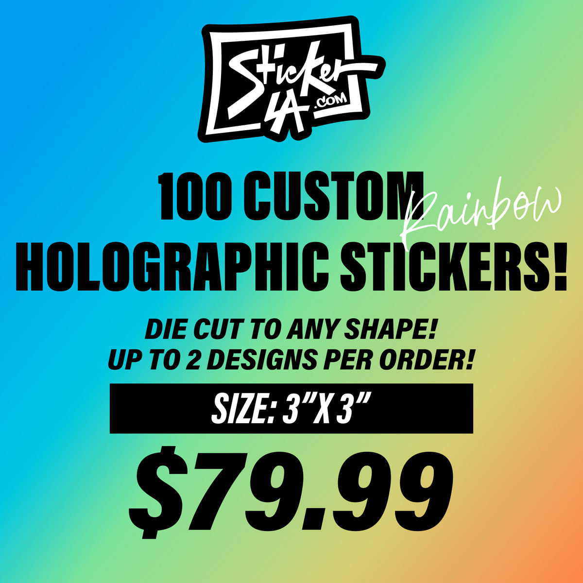 Holographic Custom Die Cut Stickers