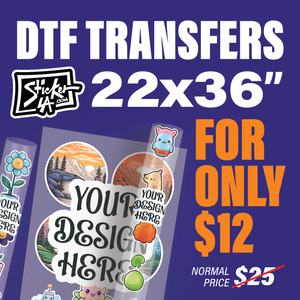 DTF TRANSFER (GANG SHEET) 22x36" FOR ONLY $12