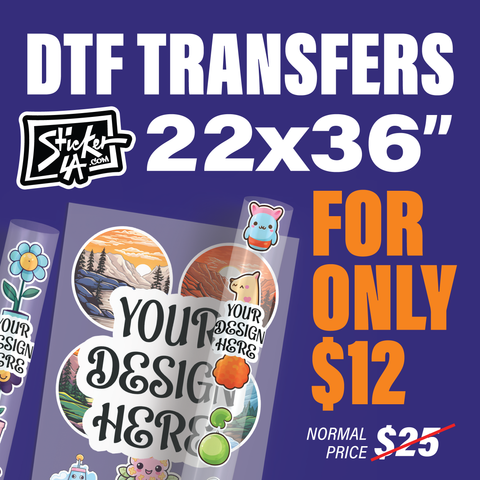 DTF TRANSFER (GANG SHEET) 22x36" FOR ONLY $12