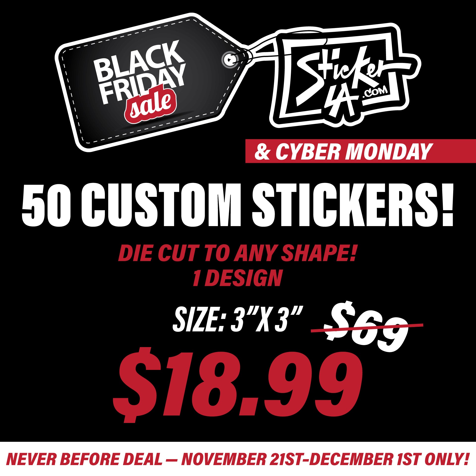 50PCS 3X3 INCHES FOR ONLY $18.99 (DEAL)