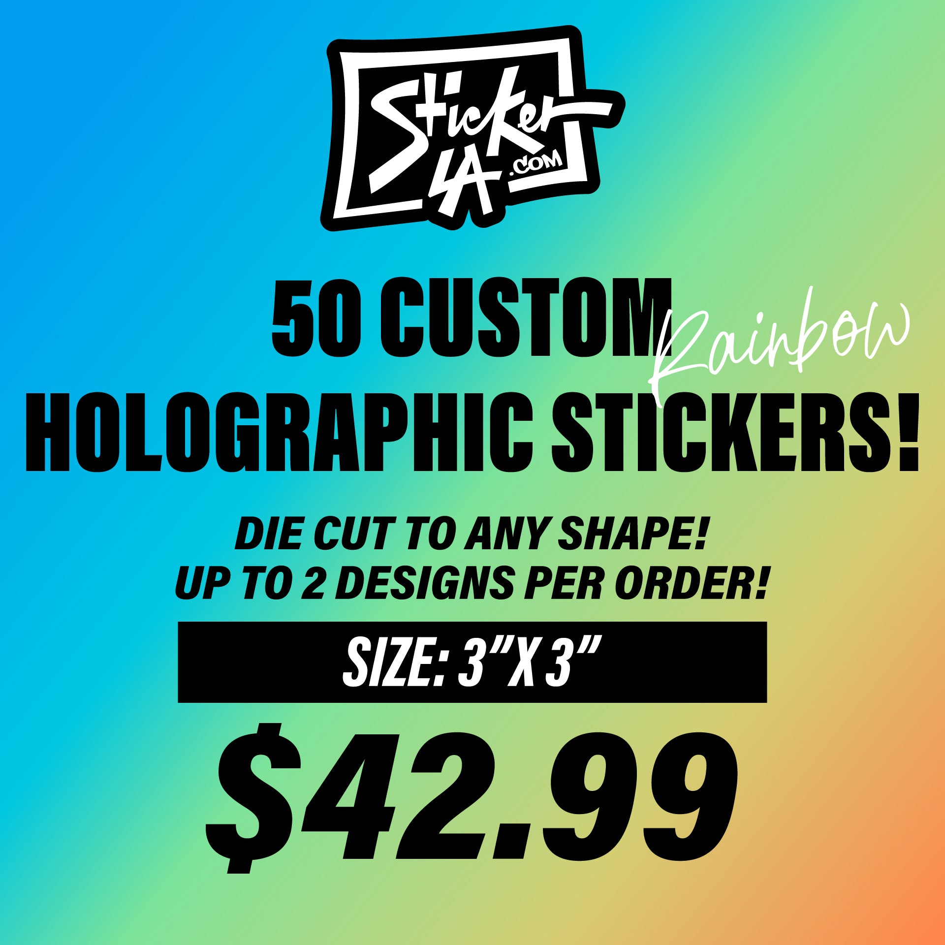 Custom 3x3 Circle Vinyl Stickers, many sizes & shapes available